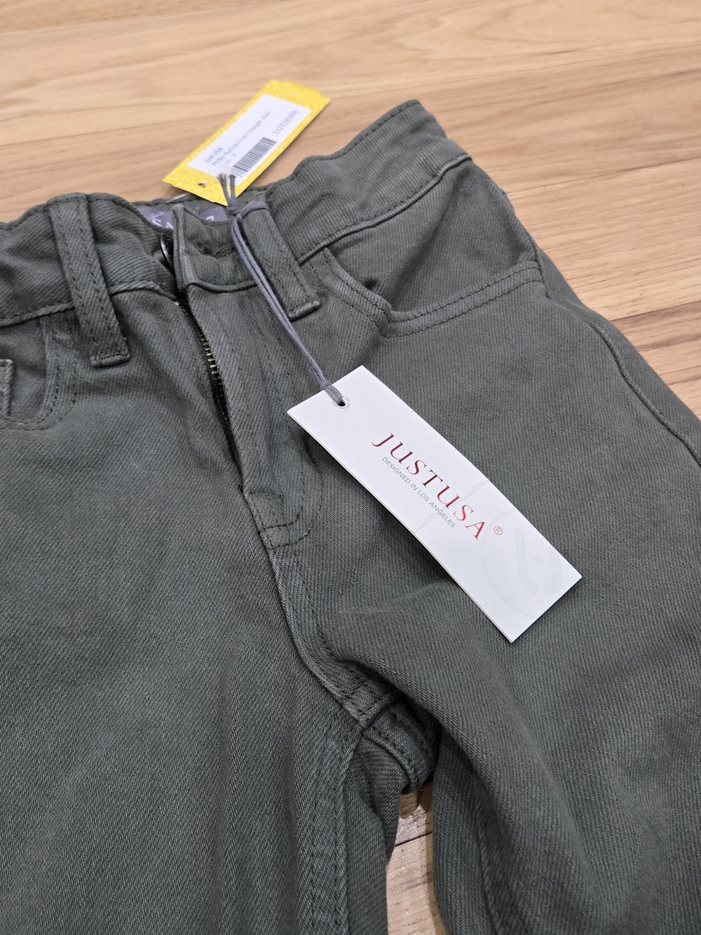 NWT Just USA Olive Green Straight Front Pants
